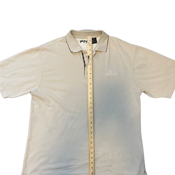 Ping/ Lexus cream with black trim mens polo style shirt size XL - Picture 4 of 10